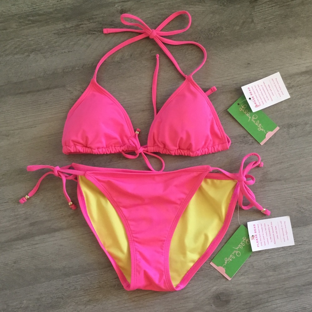 Lilly Pulitzer Pink and Yellow Bikini